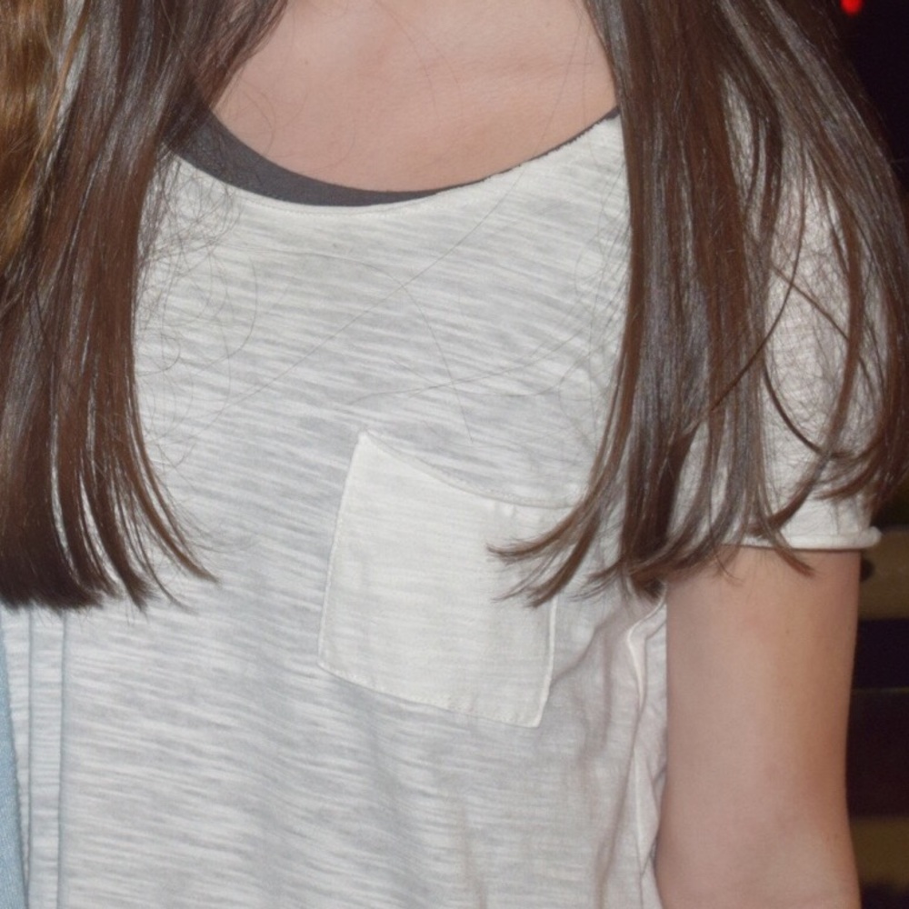 Comfy white pocket tee